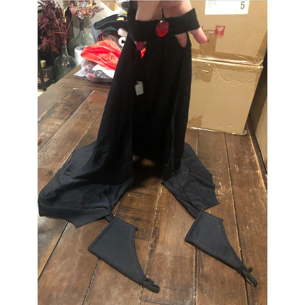EUC Vintage Spider Witch Cape Hat Wrist Bundle Set Halloween Costume Accessories